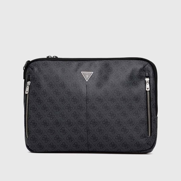 New GUESS Vezzola Smart Briefcase With Pocket - Picture 2 of 13